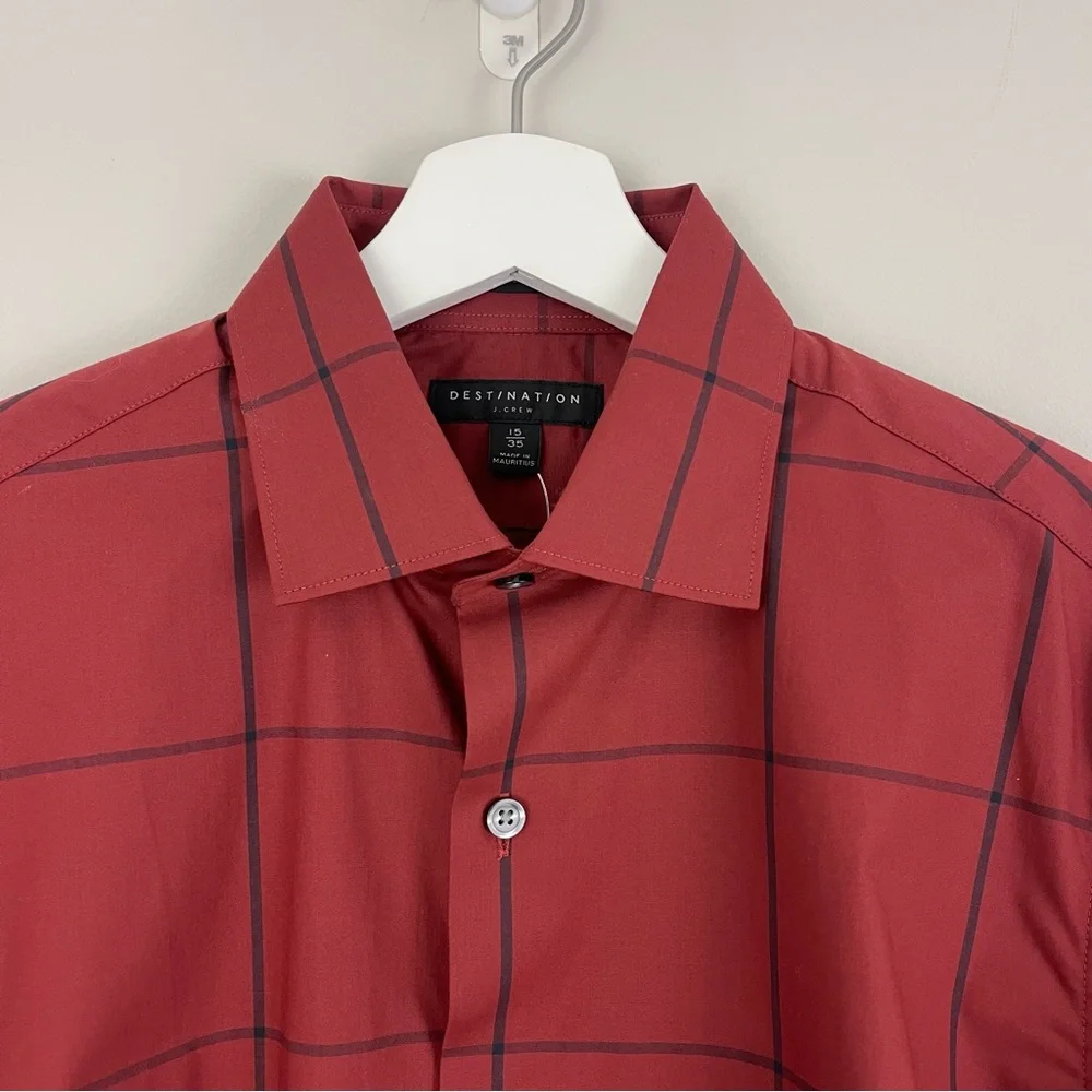 J. Crew Destination Tailored Fit Plaid Button Down Shirt
